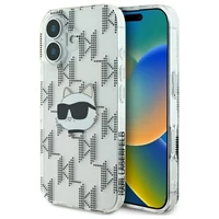 Karl Lagerfeld IML Choupette Head Electroplated Dėklas telefonui iPhone 16 - skaidrus