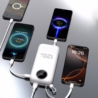 Dudao K13Pro 20000mAh išorinė baterija su įmontuotu kabeliu - balta