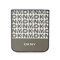 DKNY Dėklas telefonui Samsung Galaxy Z Flip6 su apatine juosta - rudas