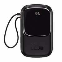 Baseus išorinė baterija 20000mAh Qpow Pro - USB + Type C - PD 22,5W su Type C kabeliu (PPQD060301) juoda