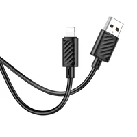 Kabelis USB A į Lightning Hoco 2,4A 1 m X88 juodas