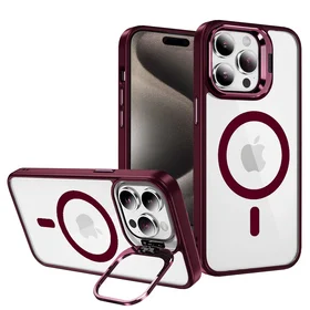 Tel Protect Magnetinis dėklas telefonui su stovu Iphone 14 Pro bordo