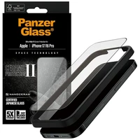 PanzerGlass Keraminis II Itin platus pritaikymas EasyAligner grūdintas stiklas iPhone 16 / 16 Plus / 17