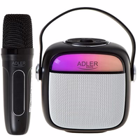 „Adler AD 1199“ juoda karaokės kolonėlė su mikrofonu - SD/USB/AUX/Bluetooth