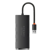 Baseus Lite Series HUB 4 prievadų (USB-A į 4xUSB-A 3.0) 0.25m juodas (WKQX030001)