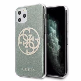 Guess GUHCN65PCUGLKA iPhone 11 Pro Max chaki kietas dėklas 4G Circle Glitter