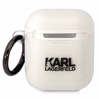 Karl Lagerfeld KLA2HNIKTCT AirPods 1/2 dėklas permatomas Karl`s Head