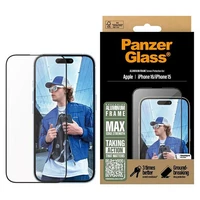 PanzerGlass apsauginis stiklas aliuminio rėmas iPhone 16 6.1" itin platus 2849