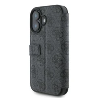 Guess 4G Metal Logo dėklas telefonui iPhone 16 - juodas