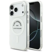 Karl Lagerfeld IML Karl RSG logotipo magnetinis dėklas telefonui iPhone 17 Pro - skaidrus