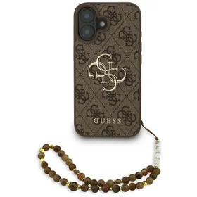 Guess 4G Strap 4G Classic Logo dėklas telefonui iPhone 16 - ruda