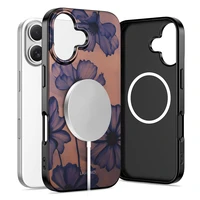 Tech-Protect Lamano MagSafe dėklas iPhone 16 rudai violetinis