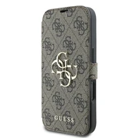 Guess 4G Metal Logo dėklas telefonui iPhone 16 Plus - rudas