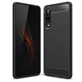 Anglies pluošto dėklas telefonui HUAWEI P30 - juodas