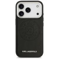 Karl Lagerfeld Point & Metal Logo Magnetinis dėklas telefonui iPhone 17 Pro - Juodas
