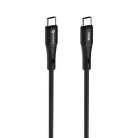 FORCELL F-ENERGY C347 kabelis Type C į Type C QC4.0 PD 5A 100W Silikoninis 1 m juodas