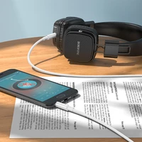 Borofone Kabelis AUX BL21 Lemon - 3,5 mm audio kištukas į 3,5 mm audio kištuką - 1 metro ilgio baltas kabelis