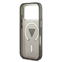 GUESS magnetinis dėklas telefonui IPHONE 17 Pro, suderinamas su MagSafe GUHMP17LHGTMLCGK (IML gradientinis dėklas su trikampiu logotipu) juodas