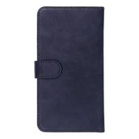 Universalus knygos tipo dėklas BENDRAS dydis L iPhone 6 Plus / 7 Plus / 8 Plus / XS Max / 11 Pro Max / Samsung S20 FE / S21 FE / S10 Plus / A10 / A32 / A54 / Xiaomi 12 Lite / Huawei P30 Pro tamsiai mėlynas