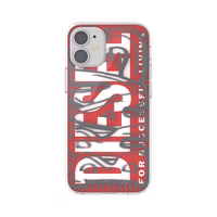 DIESEL Skaidrus dėklas Snap IPHONE 12 MINI raudonas