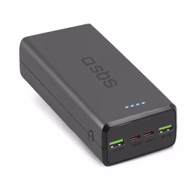 Išorinė baterija SBS TTBB30000PD20K 30000 mAh 2 x USB-C 2 x USB-A - juoda