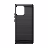 Carbon Case silikoninis dėklas telefonui Motorola Edge 40 Pro - juodas