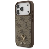 Guess 4G Small Classic Logo MagSafe dėklas iPhone 17 Pro - rudas