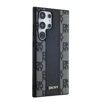 DKNY Odinis langeliais raštuotas magnetinis dėklas Samsung Galaxy S24 Ultra - juodas