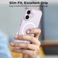 Tech-Protect Magpeak MagSafe CC dėklas iPhone 17 telefonui - skaidrus