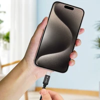 Kabelis Blavec Cable Raptor pluoštinis - USB į Type-C - PD 66W 6A 1 m Apple CarPlay/Android Auto (CRA-UC6BG10) juodas-pilkas