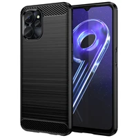 Carbon Case dėklas Realme 10 5G / Realme 9i 5G lankstus silikoninis anglies dangtelis juodas