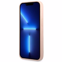 Guess GUHCP14MPSATLP iPhone 14 Plus 6.7 "rožinis/rožinis kietas dėklas SaffianoTriangle Logo