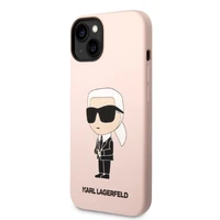 Karl Lagerfeld KLHMP14MSNIKBCP iPhone 14 Plus 6.7" kietas dėklas pink/pink Silikon Ikonik Magnētiskais
