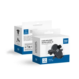 BLUE STAR automobilinis laikiklis oro angai AUTO LOCK X1, juodas