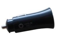 Automobilinis įkroviklis Leslie C18 su 2 USB jungtimis 2.4A (1A+2A) juodas