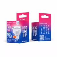 Forever Light LED Bulb G4 MR11 38° 2.2W 195lm 6000K 12V stiklas class F