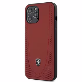 Ferrari FEOGOHCP12LRE iPhone 12 Pro Max 6.7 raudonas kietas dėklas Off Track perforuotas