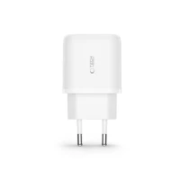 Tech-Protect C20W USB-C PD 20W / USB-A QC 3.0 įkroviklis su USB-C / USB-C kabeliu - baltas