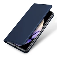 Dux Ducis Skin Pro dėklas Realme 10 Pro+ lankstus dangtelis kortų piniginė stovas - mėlynas