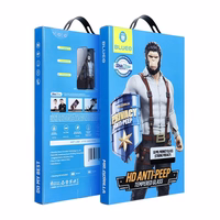 5D Mr. Monkey Stiklas - Apple iPhone 13 Pro Max / 14 Plus - juodas (Tvirtas privatumo)