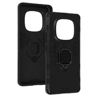 Žiedinis šarvuotas dėklas Xiaomi Redmi Note 14 Pro 4G juodas