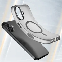 Magnetinis abrazyvinis dėklas telefonui iPhone 17, suderinamas su MagSafe - matinė juoda
