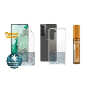 PanzerGlass apsaugos rinkinys Samsung Galaxy S21 TPU plėvelė + ClearCase + valymo skystis 30ml