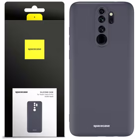 Spacecase silikoninis dėklas Redmi Note 8 Pro juodas