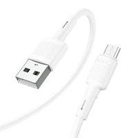 USB kabelis Hoco X83 USB-A to MicroUSB 1.0m baltas