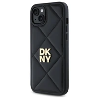 DKNY Quilted Stack Logo dėklas telefonui iPhone 15 Plus - juodas