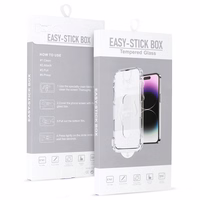Grūdintas stiklas pilnas klijavimas Easy-Stick dėžutė iPhone X/XS juodas