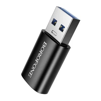 Borofone adapteris BV26B - USB į Type C - juodas