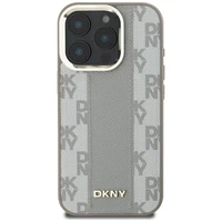 DKNY languotas raštas Magnetinis iPhone 16 Pro dėklas - smėlio spalvos