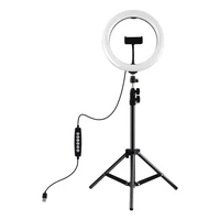 Puluz 1.1 m trikojis stovas su RGBW LED apšvietimu, 26 cm vlogui / transliacijoms / išmaniajam telefonui PKT3044